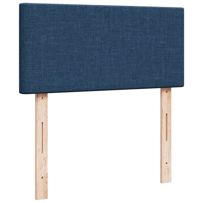 Casa si Gradina - Mobilier - Paturi si accesorii - Paturi - Pat box spring cu saltea, albastru, 80x200 cm, textil - Infinity.ro