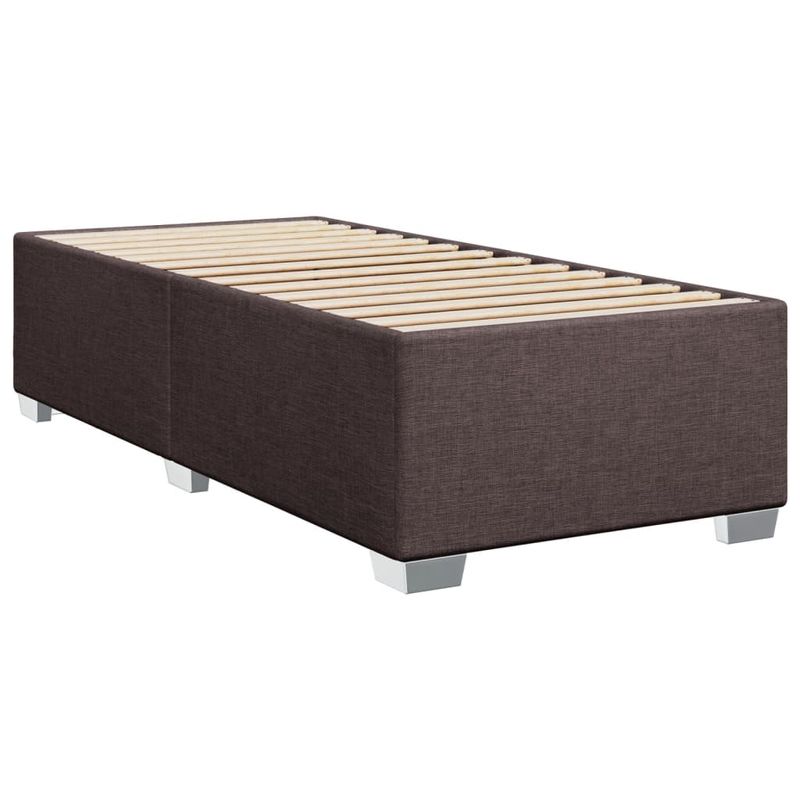 Casa si Gradina - Mobilier - Paturi si accesorii - Paturi - Pat box spring cu saltea, maro inchis, 90x200 cm, textil - Infinity.ro