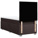 Casa si Gradina - Mobilier - Paturi si accesorii - Paturi - Pat box spring cu saltea, maro inchis, 90x200 cm, textil - Infinity.ro