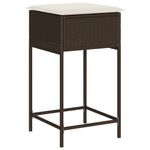 Casa si Gradina - Gradina si terasa - Mobilier exterior - Scaune si sezlonguri gradina - Scaune de bar cu perne, 2 buc., maro, poliratan - Infinity.ro