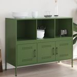 Casa si Gradina - Mobilier - Comode si corpuri - Comode - Dulap, verde masliniu, 100,5x39x79 cm, otel laminat la rece - Infinity.ro