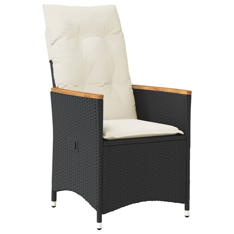 Casa si Gradina - Gradina si terasa - Mobilier exterior - Seturi mobila gradina - Set bistro de gradina, 11 piese, cu perne, negru, poliratan - Infinity.ro