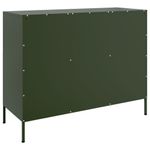 Casa si Gradina - Mobilier - Comode si corpuri - Comode - Dulap, verde masliniu, 100,5x39x79 cm, otel laminat la rece - Infinity.ro