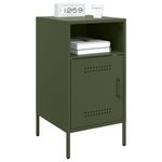 Casa si Gradina - Mobilier - Comode si corpuri - Noptiere - Noptiere 2 buc. verde maslina 36x39x68cm otel laminat la rece - Infinity.ro