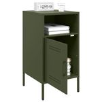 Casa si Gradina - Mobilier - Comode si corpuri - Noptiere - Noptiere 2 buc. verde maslina 36x39x68cm otel laminat la rece - Infinity.ro