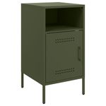 Casa si Gradina - Mobilier - Comode si corpuri - Noptiere - Noptiere 2 buc. verde maslina 36x39x68cm otel laminat la rece - Infinity.ro