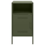 Casa si Gradina - Mobilier - Comode si corpuri - Noptiere - Noptiere 2 buc. verde maslina 36x39x68cm otel laminat la rece - Infinity.ro