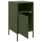 Casa si Gradina - Mobilier - Comode si corpuri - Noptiere - Noptiere 2 buc. verde maslina 36x39x68cm otel laminat la rece - Infinity.ro