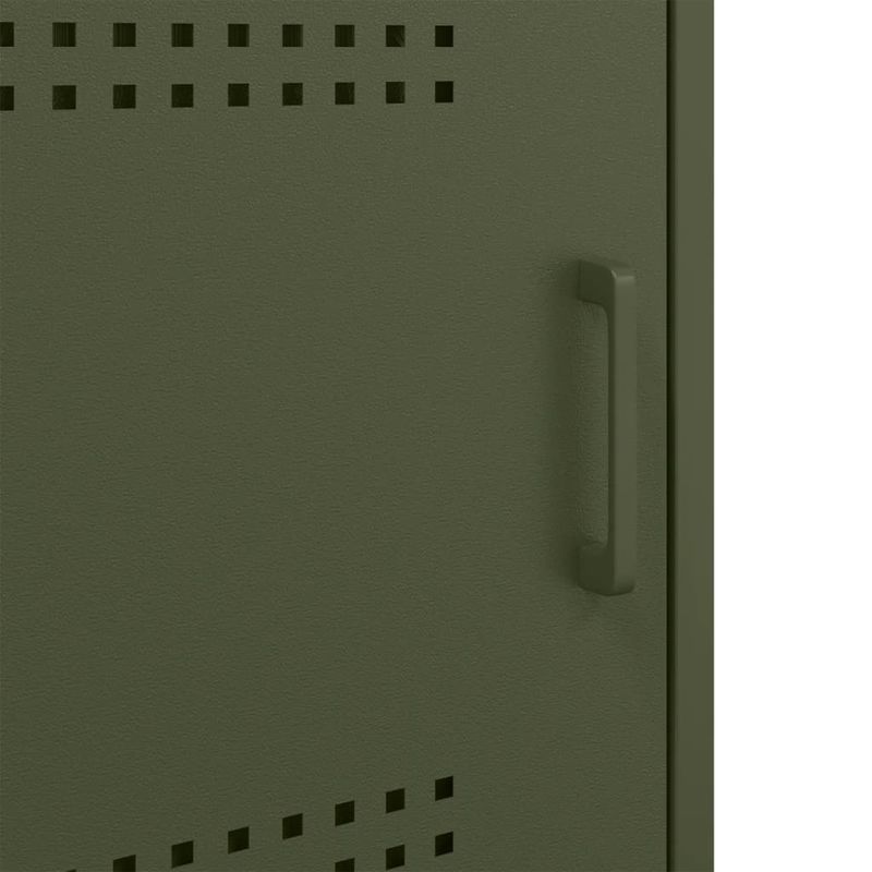 Casa si Gradina - Mobilier - Comode si corpuri - Noptiere - Noptiere 2 buc. verde maslina 36x39x68cm otel laminat la rece - Infinity.ro