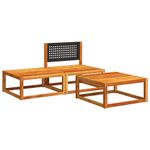 Casa si Gradina - Gradina si terasa - Mobilier exterior - Canapele si fotolii gradina - Set de canapele de gradina cu perne, 3 piese, lemn masiv acacia - Infinity.ro