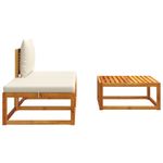 Casa si Gradina - Gradina si terasa - Mobilier exterior - Canapele si fotolii gradina - Set de canapele de gradina cu perne, 3 piese, lemn masiv acacia - Infinity.ro