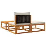 Casa si Gradina - Gradina si terasa - Mobilier exterior - Canapele si fotolii gradina - Set de canapele de gradina cu perne, 3 piese, lemn masiv acacia - Infinity.ro