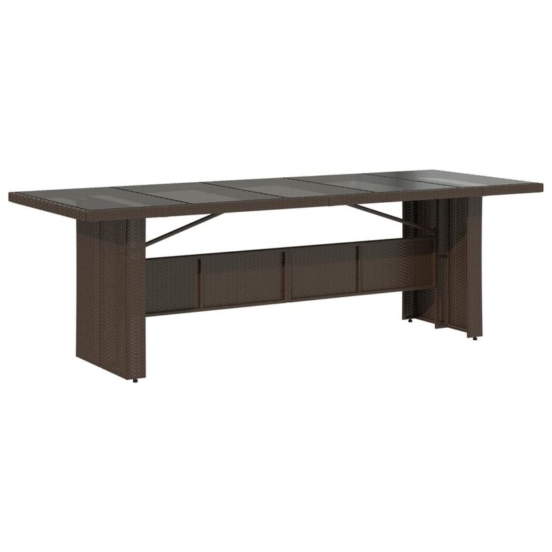 Casa si Gradina - Gradina si terasa - Mobilier exterior - Seturi mobila gradina - Set bistro de gradina cu perne, 11 piese, maro, poliratan - Infinity.ro