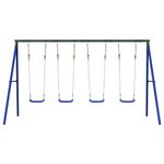 Jucarii, Copii si Bebe - Jucarii si jocuri - Jucarii de exterior - Spatii de joaca si accesorii - Set leagan de exterior, cu 4 leagane, albastru - Infinity.ro
