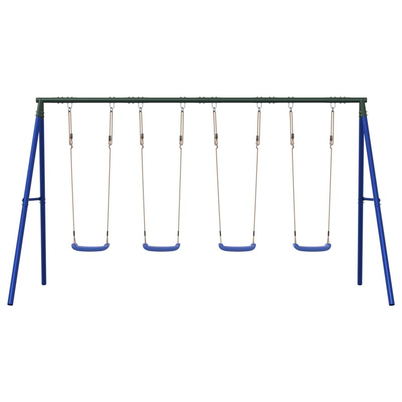 Jucarii, Copii si Bebe - Jucarii si jocuri - Jucarii de exterior - Spatii de joaca si accesorii - Set leagan de exterior, cu 4 leagane, albastru - Infinity.ro
