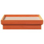 Casa si Gradina - Mobilier - Paturi si accesorii - Paturi - Cadru de pat cu LED, maro ceruit, 75x190 cm, lemn masiv pin - Infinity.ro