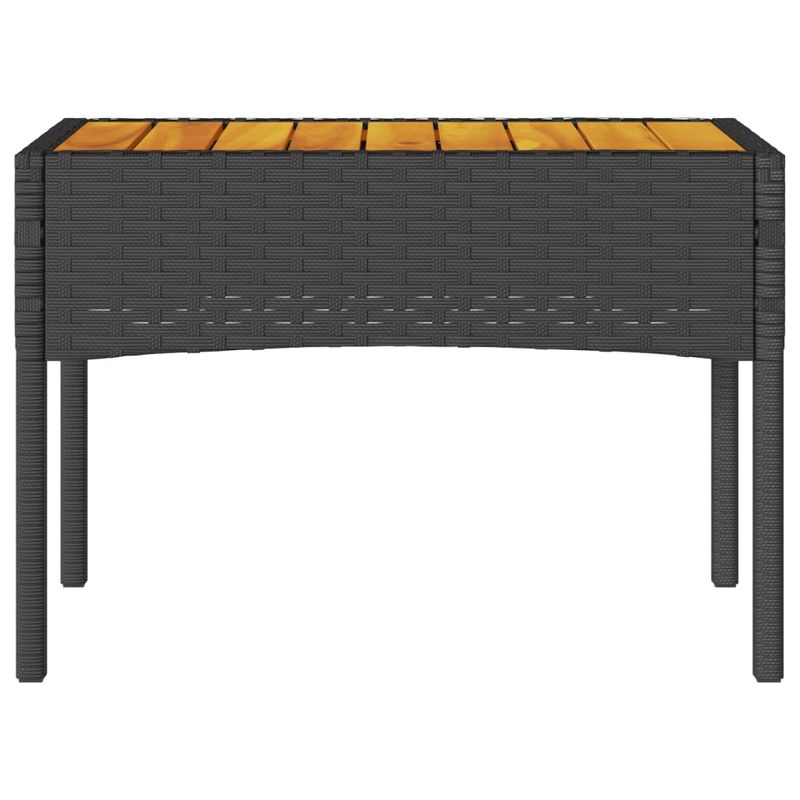 Casa si Gradina - Gradina si terasa - Mobilier exterior - Bancute de gradina - Banca de gradina cu 2 locuri/perne/masa, negru, poliratan - Infinity.ro