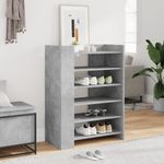 Casa si Gradina - Mobilier - Organizare si depozitare - Organizator incaltaminte - Pantofar, gri beton, 74,5x37,5x100 cm, lemn prelucrat - Infinity.ro
