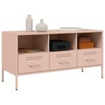 Casa si Gradina - Mobilier - Comode si corpuri - Comode - Dulap TV, roz, 100,5x39x50,5 cm, otel laminat la rece - Infinity.ro