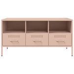 Casa si Gradina - Mobilier - Comode si corpuri - Comode - Dulap TV, roz, 100,5x39x50,5 cm, otel laminat la rece - Infinity.ro