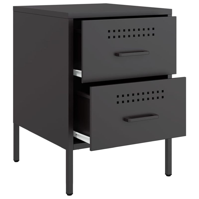 Casa si Gradina - Mobilier - Comode si corpuri - Noptiere - Noptiera, negru, 36x39x50,5 cm, otel - Infinity.ro
