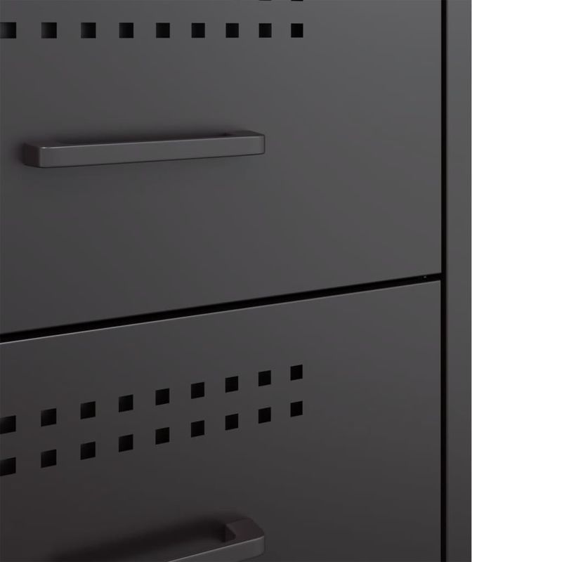 Casa si Gradina - Mobilier - Comode si corpuri - Noptiere - Noptiera, negru, 36x39x50,5 cm, otel - Infinity.ro