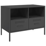 Casa si Gradina - Mobilier - Comode si corpuri - Comode - Dulap TV, negru, 68x39x50,5 cm, otel laminat la rece - Infinity.ro