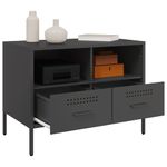 Casa si Gradina - Mobilier - Comode si corpuri - Comode - Dulap TV, negru, 68x39x50,5 cm, otel laminat la rece - Infinity.ro