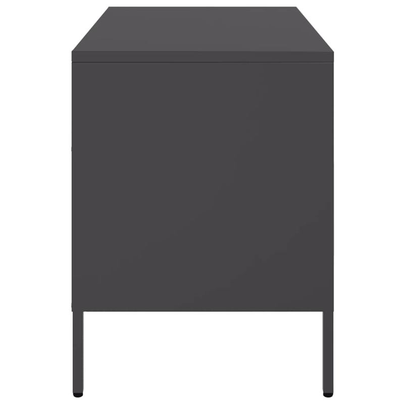 Casa si Gradina - Mobilier - Comode si corpuri - Comode - Dulap TV, negru, 68x39x50,5 cm, otel laminat la rece - Infinity.ro