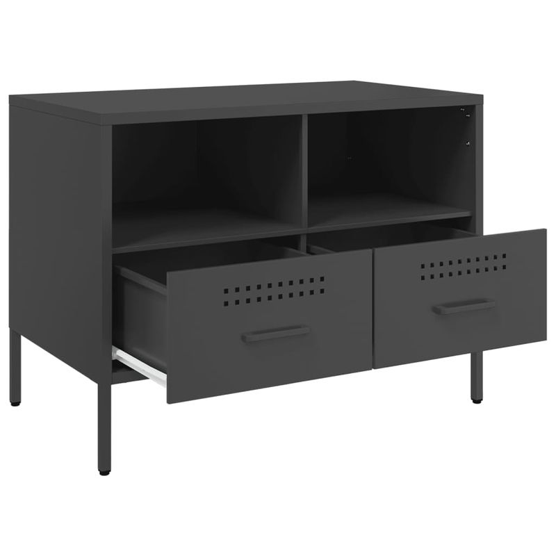 Casa si Gradina - Mobilier - Comode si corpuri - Comode - Dulap TV, negru, 68x39x50,5 cm, otel laminat la rece - Infinity.ro