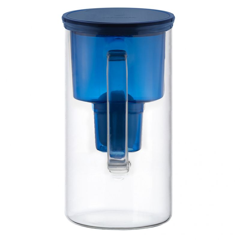Casa si Gradina - Bucatarie si vesela - Ustensile bucatarie - Cani filtrante si accesorii - Cana filtranta de sticla Wessper AquaMax Crystalline 2.5L cu filtru, Albastru - Infinity.ro