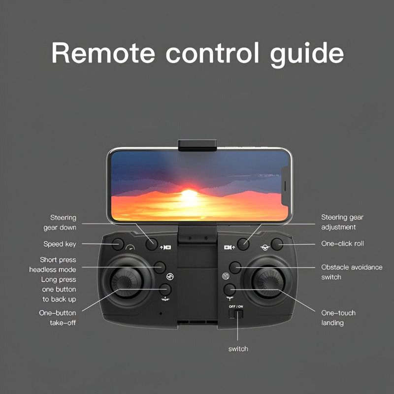 TV, Audio-Video si Foto - Camere de actiune si drone - Drone - Drona cu Telecomanda F196, Camera Video, WiFi, Evitare Inteligenta a Obstacolelor, Geanta de Transport 2 Baterii Incluse - Infinity.ro