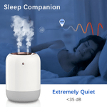 Electronice si Electrocasnice - Climatizare si sisteme de incalzire - Aparate filtrare aer - Umidificatoare - Umidificator de Aer Ultrasonic, cu Difuzor Aromaterapie, Afisaj LED, Sterilizare UV, Pulverizare Dubla, Portabil - Infinity.ro