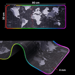 PC, gaming si accesorii - Periferice PC - Mousepad - Mousepad Mare Cauciucat, Pentru Gaming, Birou, Office, cu Iluminare LED RGB, Antiderapant, Cusaturi Anti-Rupere - Infinity.ro