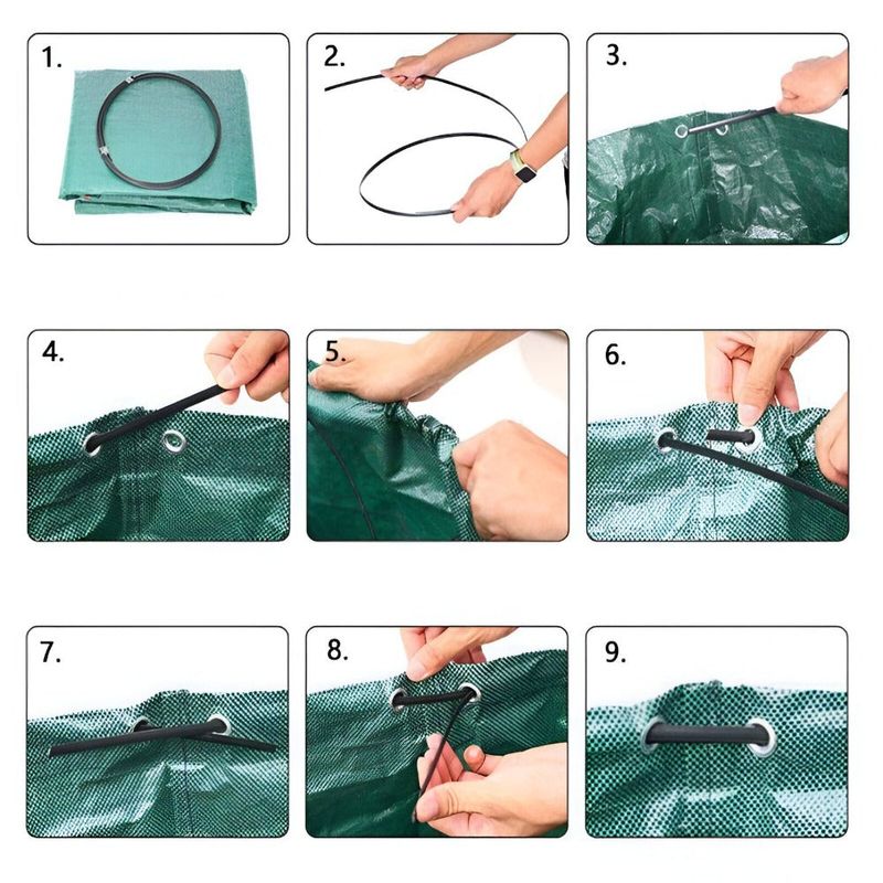 Casa si Gradina - Gradinarit si plante - Unelte gradinarit - Accesorii pentru unelte gradinarit - Set 3 Cosuri pentru Gradina, cu Manere Transport, Pliabil, Reutilizabil, Rezistent la Apa - Infinity.ro