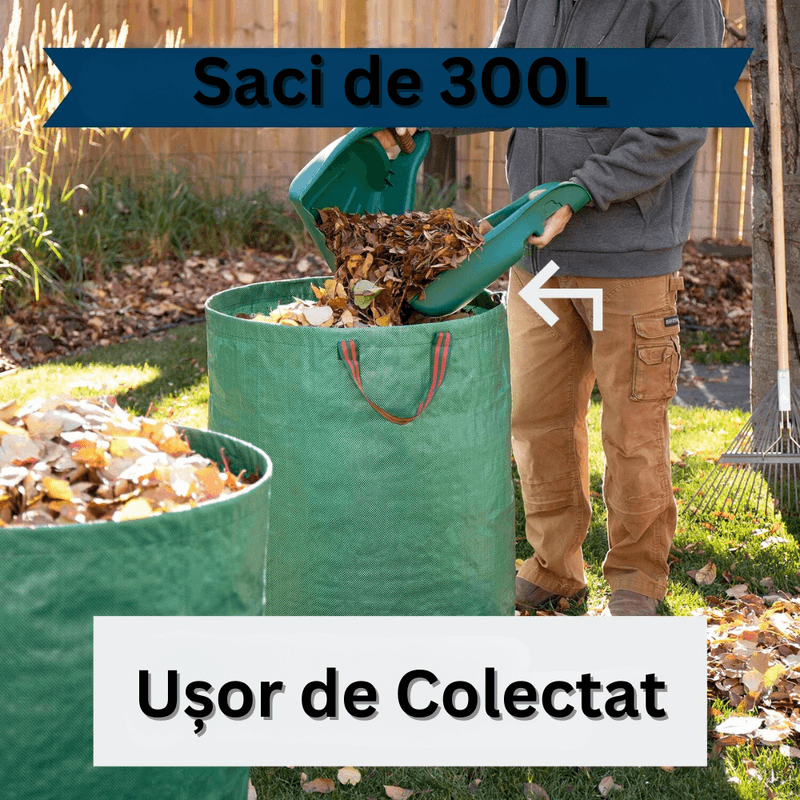 Casa si Gradina - Gradinarit si plante - Unelte gradinarit - Accesorii pentru unelte gradinarit - Set 3 Cosuri pentru Gradina, cu Manere Transport, Pliabil, Reutilizabil, Rezistent la Apa - Infinity.ro