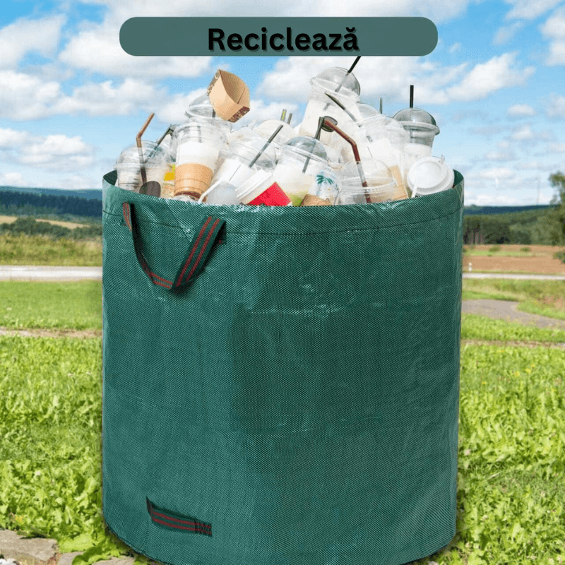 Casa si Gradina - Gradinarit si plante - Unelte gradinarit - Accesorii pentru unelte gradinarit - Set 3 Cosuri pentru Gradina, cu Manere Transport, Pliabil, Reutilizabil, Rezistent la Apa - Infinity.ro