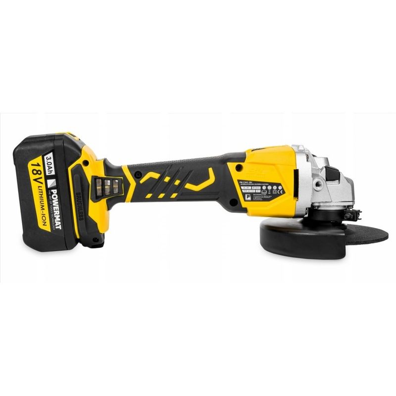 Casa si Gradina - Constructii - Scule electrice si accesorii - Polizoare - Polizor unghiular cu 2 acumulatori 125mm, Powermat PM-CAG-18V - Infinity.ro