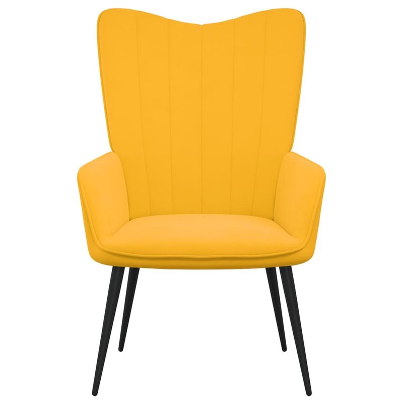 Casa si Gradina - Mobilier - Scaune si fotolii - Fotolii - Fotoliu de relaxare, galben mustar, catifea - Infinity.ro