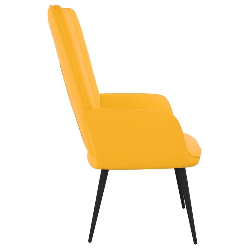 Casa si Gradina - Mobilier - Scaune si fotolii - Fotolii - Fotoliu de relaxare, galben mustar, catifea - Infinity.ro
