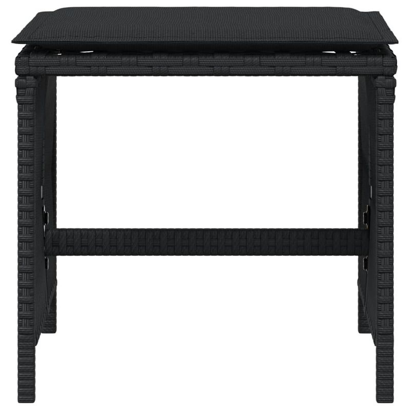 Casa si Gradina - Gradina si terasa - Mobilier exterior - Scaune si sezlonguri gradina - Scaune de gradina cu perne, 4 buc. negru 41x41x36 cm poliratan - Infinity.ro