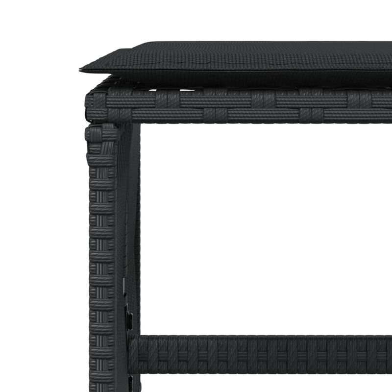 Casa si Gradina - Gradina si terasa - Mobilier exterior - Scaune si sezlonguri gradina - Scaune de gradina cu perne, 4 buc. negru 41x41x36 cm poliratan - Infinity.ro