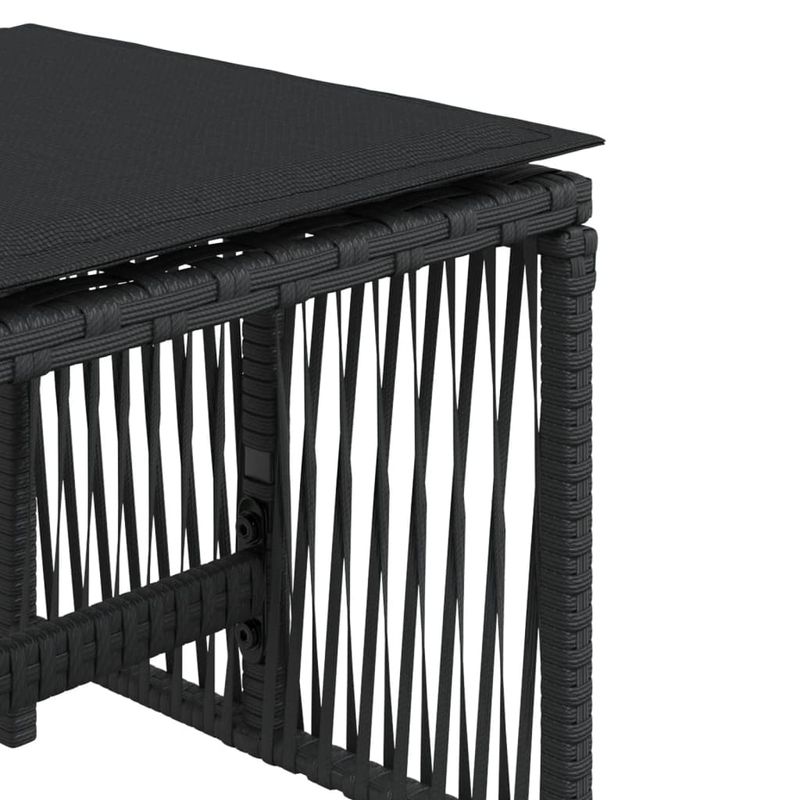 Casa si Gradina - Gradina si terasa - Mobilier exterior - Scaune si sezlonguri gradina - Scaune de gradina cu perne, 4 buc. negru 41x41x36 cm poliratan - Infinity.ro