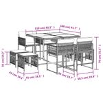 Casa si Gradina - Gradina si terasa - Mobilier exterior - Seturi mobila gradina - Set mobilier de gradina cu perne, 9 piese, negru, poliratan - Infinity.ro