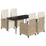 Casa si Gradina - Gradina si terasa - Mobilier exterior - Seturi mobila gradina - Set mobilier de gradina cu perne, 5 piese, bej, poliratan - Infinity.ro