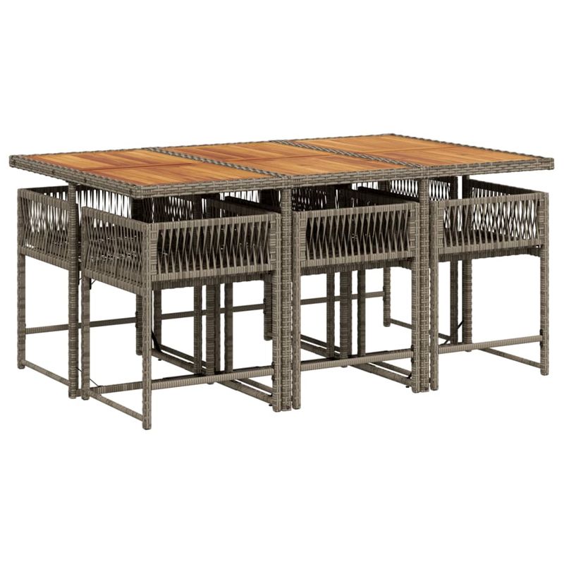 Casa si Gradina - Gradina si terasa - Mobilier exterior - Seturi mobila gradina - Set mobilier de gradina cu perne, 7 piese, gri, poliratan - Infinity.ro