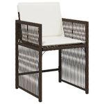 Casa si Gradina - Gradina si terasa - Mobilier exterior - Scaune si sezlonguri gradina - Scaune de gradina cu perne, 4 buc., maro, poliratan - Infinity.ro