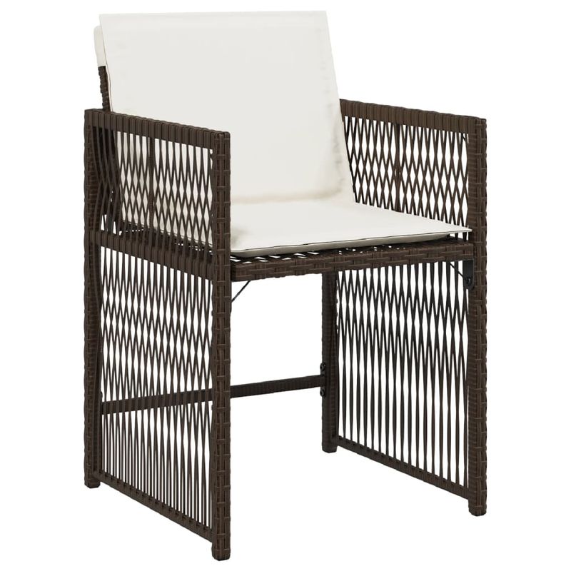 Casa si Gradina - Gradina si terasa - Mobilier exterior - Scaune si sezlonguri gradina - Scaune de gradina cu perne, 4 buc., maro, poliratan - Infinity.ro