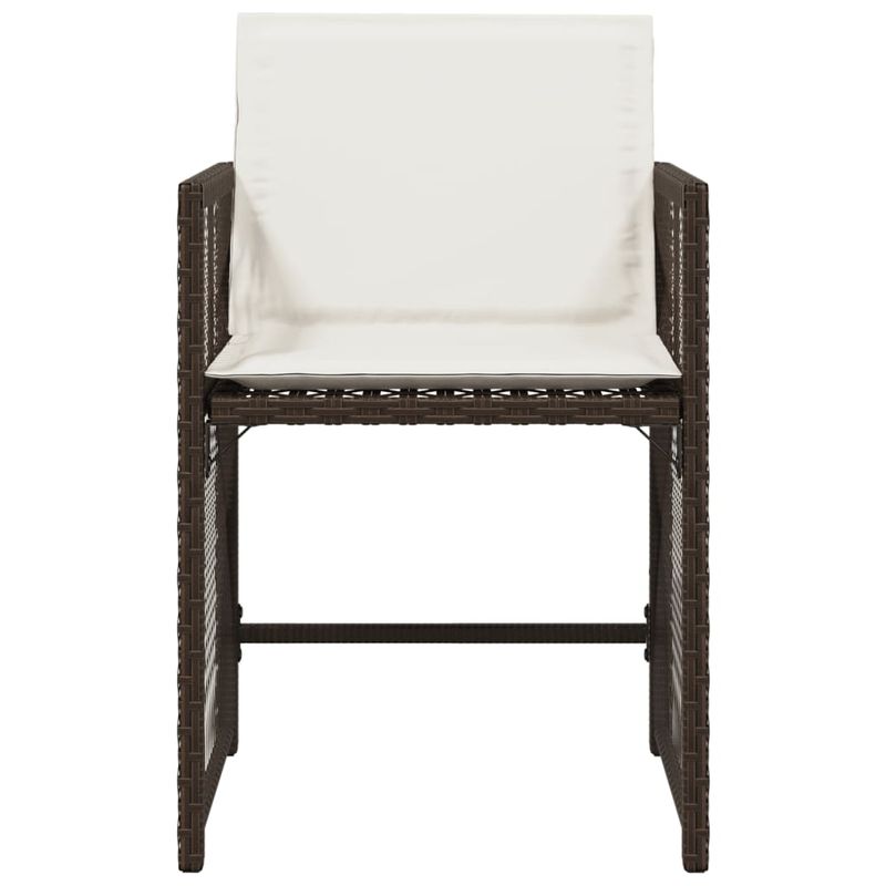 Casa si Gradina - Gradina si terasa - Mobilier exterior - Scaune si sezlonguri gradina - Scaune de gradina cu perne, 4 buc., maro, poliratan - Infinity.ro