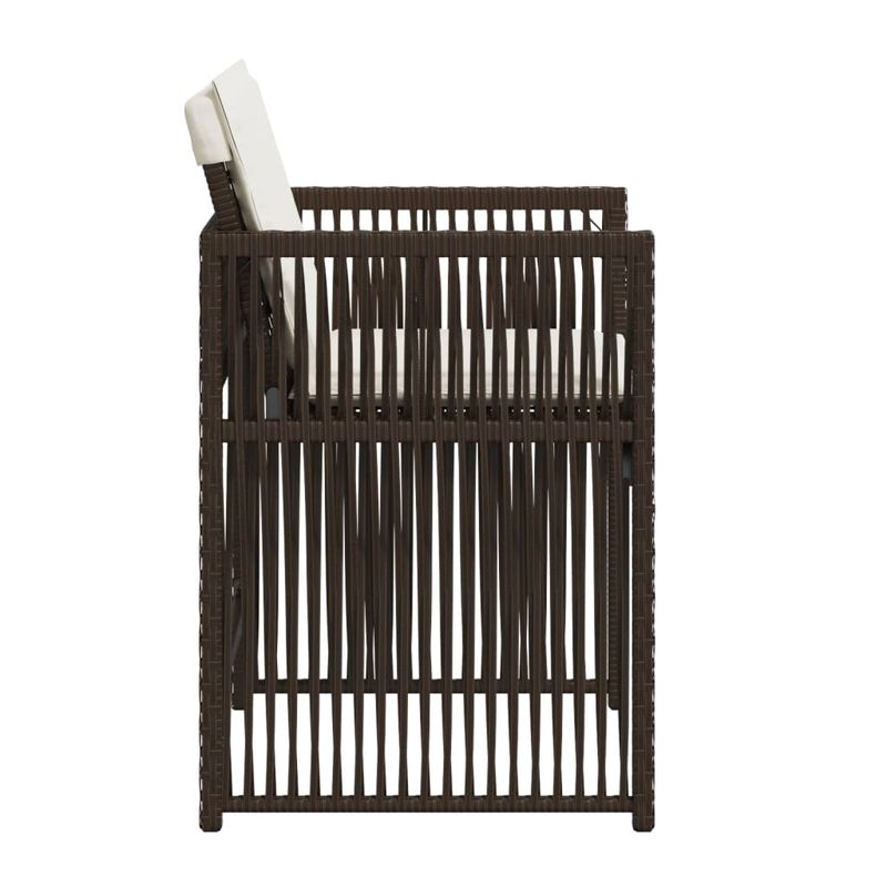 Casa si Gradina - Gradina si terasa - Mobilier exterior - Scaune si sezlonguri gradina - Scaune de gradina cu perne, 4 buc., maro, poliratan - Infinity.ro